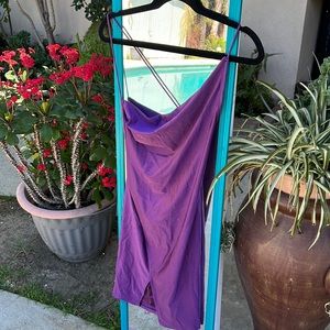 Backless Split Hem Dress